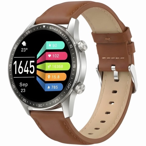SMARTWATCH MĘSKI GRAVITY GT10-8 - AMOLED, DODATKOWY PASEK (sg046h)