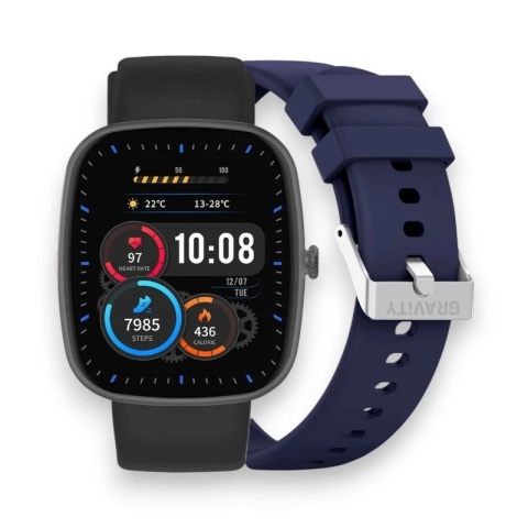 Smartwatch Gravity Czarny 2 Paski GT18-9