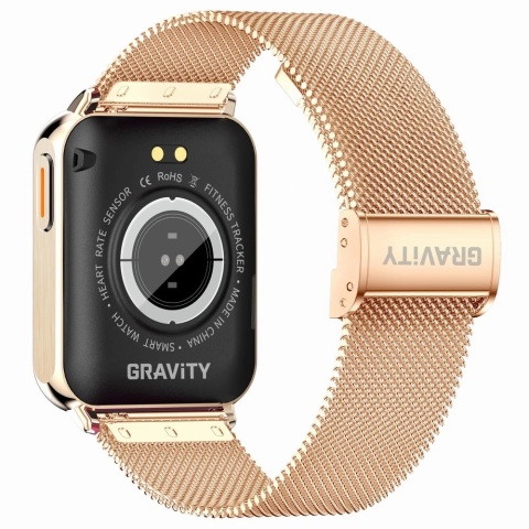 Smartwatch Gravity Różowe Złoto Różowy 2 Paski GT17-1