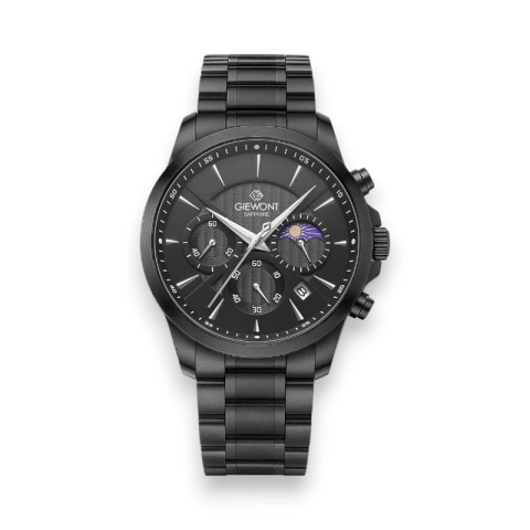 Zegarek Męski Giewont Chronograph Sapphire Czarny GW9460-B1