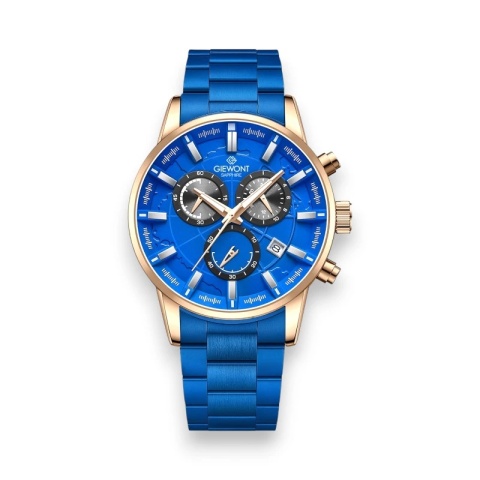 Zegarek Męski Giewont Chronograph Sapphire Niebieski GW4580-B5
