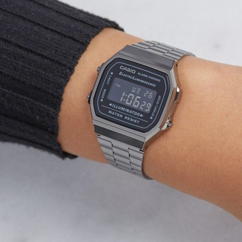 ZEGAREK MĘSKI CASIO A168WGG-1BDF (zd088d) - KLASYKA + BOX