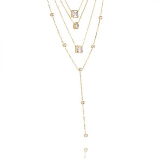 Naszyjnik stal chirurgiczna pozłacana 14k gold NST1350